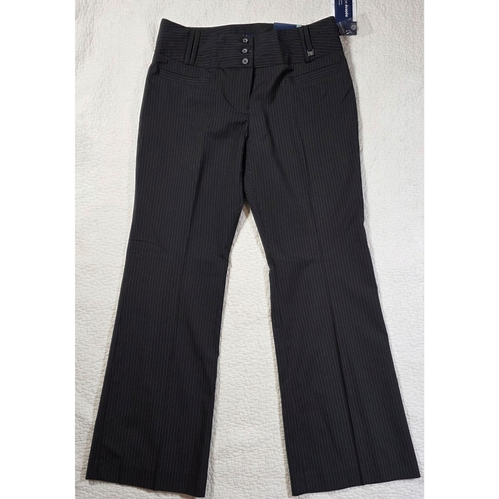 NWT Reitmans Boot Cut Black Pinstripe Perfect Petite Dress Pants